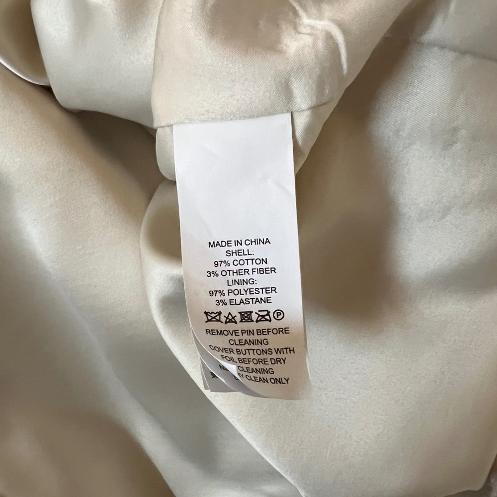 Kate Spade Tweed Corsage Coat Cream Ivory Jacket Size 12 | Holiday Wedding EUC - Picture 6 of 8